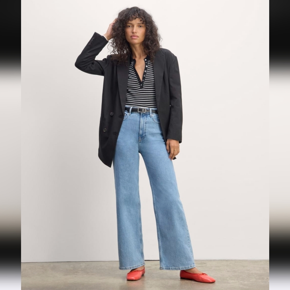 Everlane Way-High Sailor Jean in Shallow Beach wash